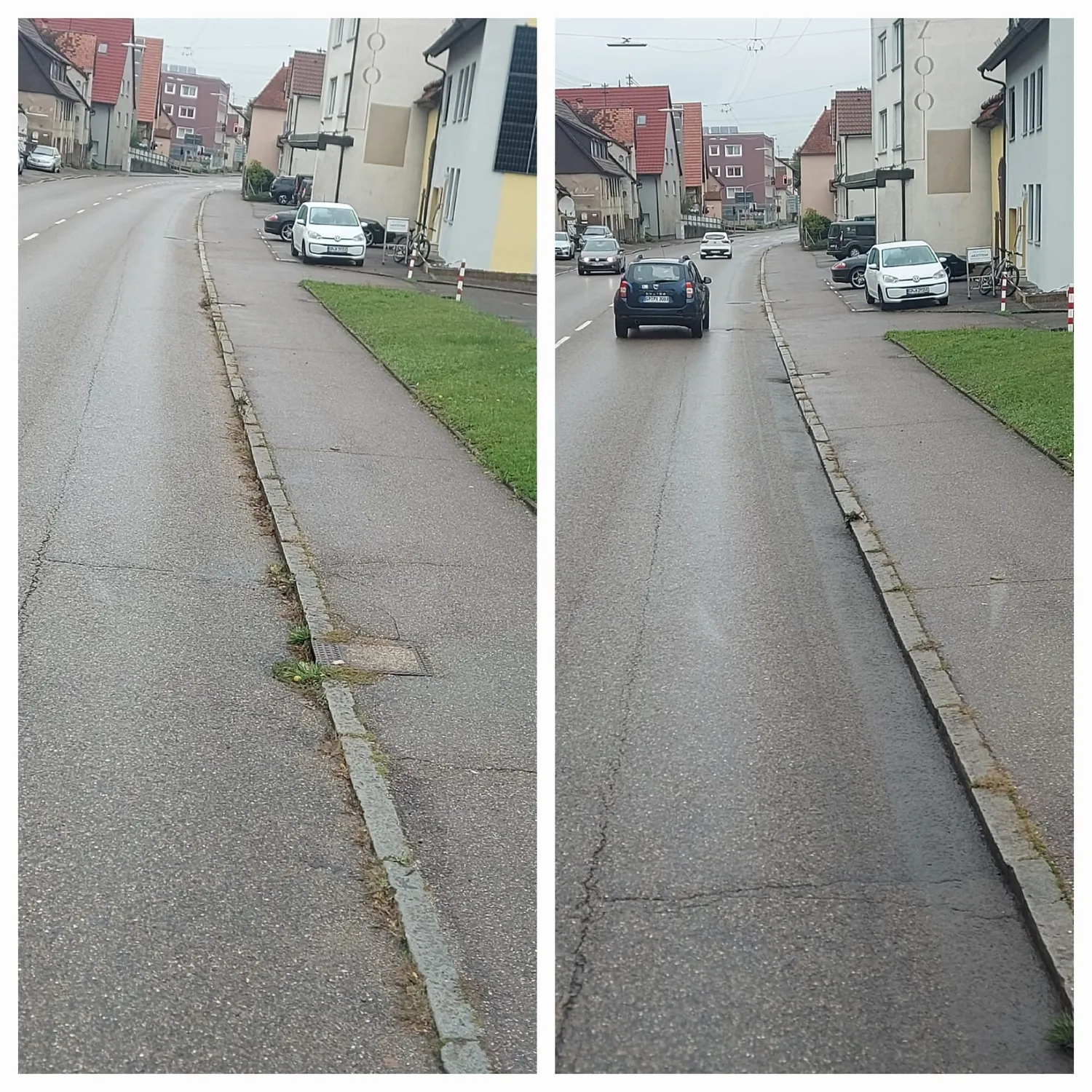 Graf Straßenreinigung - Kehrdienste - vor und nach der Reinigung