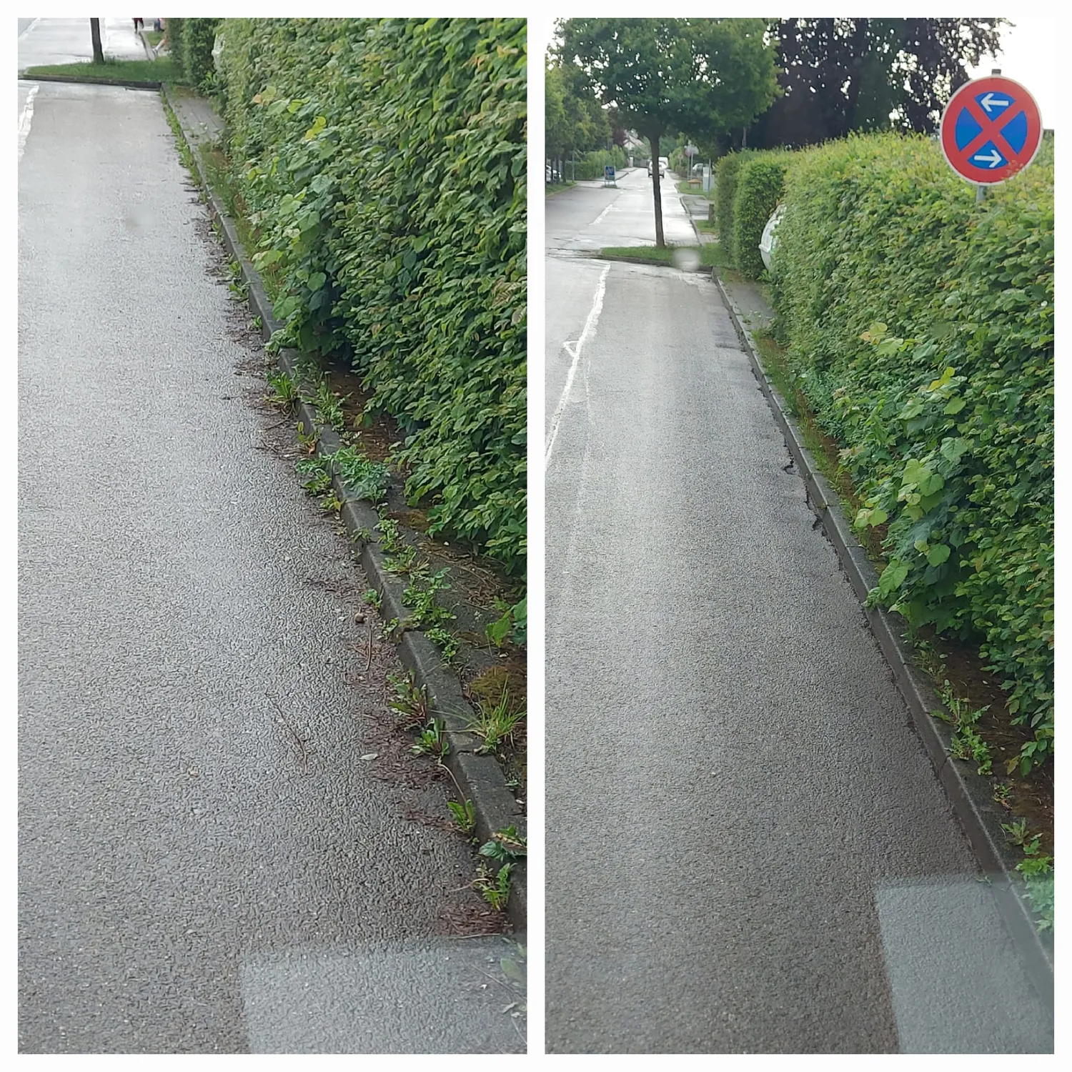 Graf Straßenreinigung - Kehrdienste - vor und nach der Reinigung